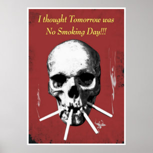 Poster Crâne de tabagisme