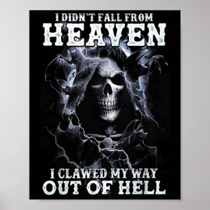 Poster Crâne effrayant ne tomba pas du ciel Griffa son ch