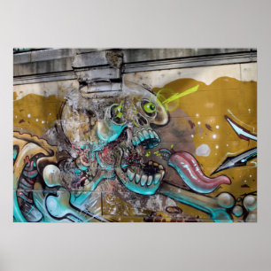 Poster Crâne effrayé