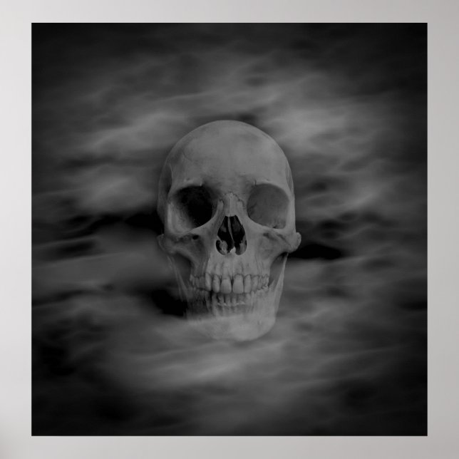 Poster Crâne fantôme d'Halloween (Devant)