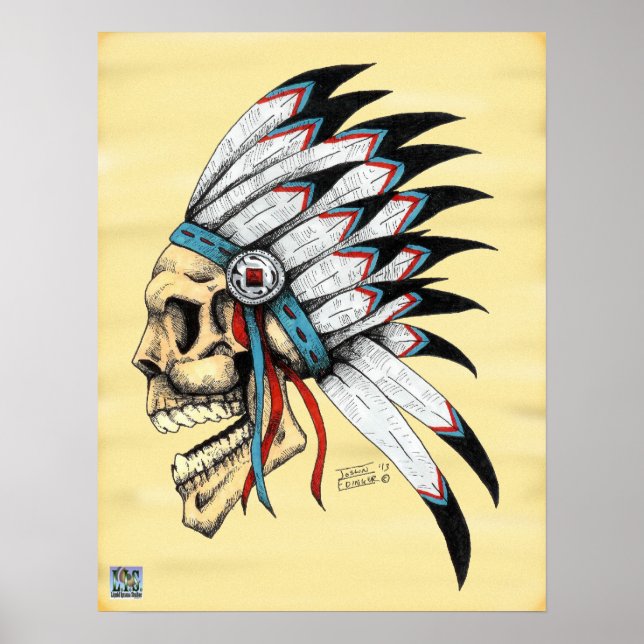 Poster Crâne indien (Devant)