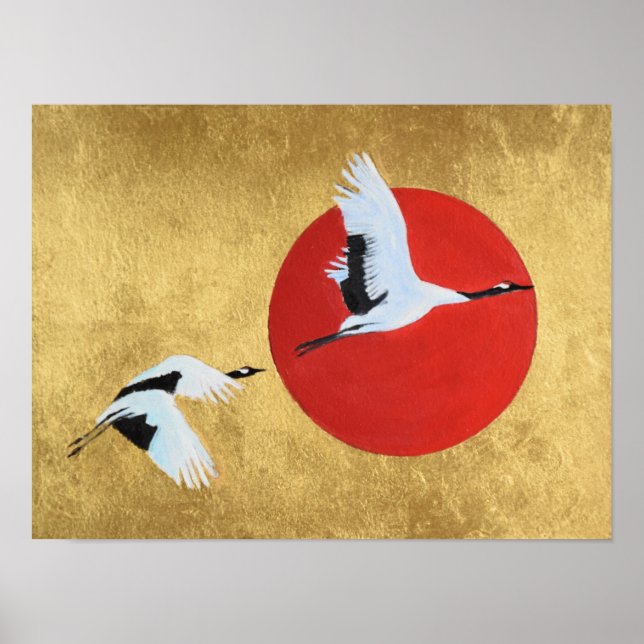 Poster Crane japonaise (Devant)