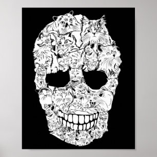 Poster Crâne Kitty Skeleton Costume d'Halloween Scandale 