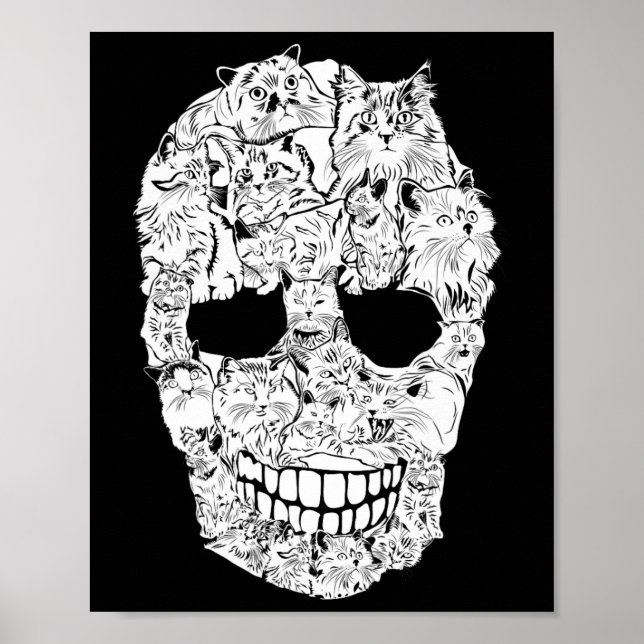 Poster Crâne Kitty Skeleton Costume d'Halloween Scandale  (Devant)