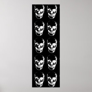 Poster Crâne - noir et blanc
