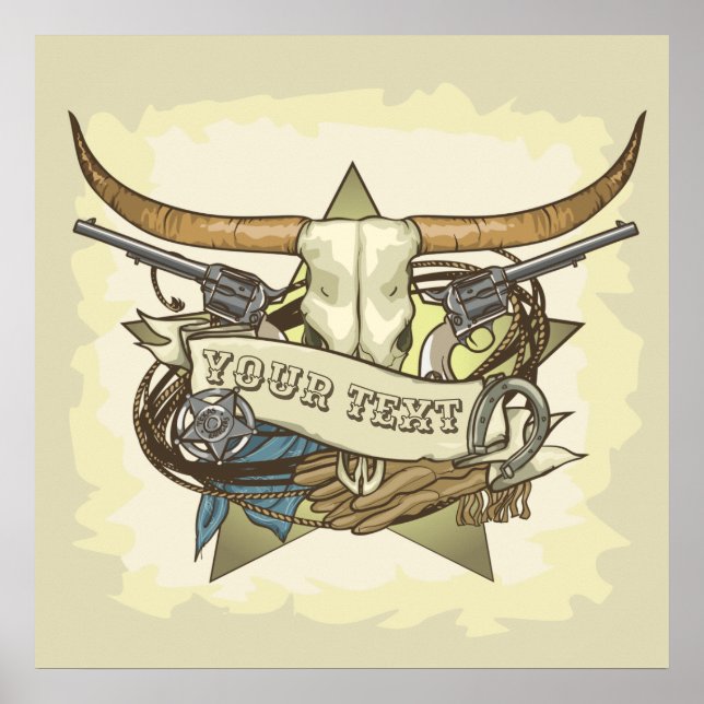 Poster Crâne personnalisable (Devant)