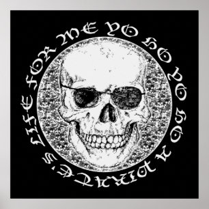 Poster crâne pirate