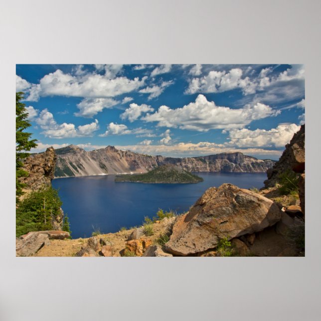 Poster Crater Lake et Wizard Island, Crater Lake (Devant)