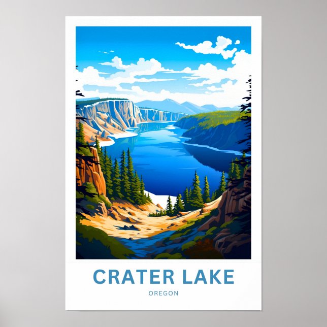 Poster Crater Lake Oregon Imprimer (Devant)