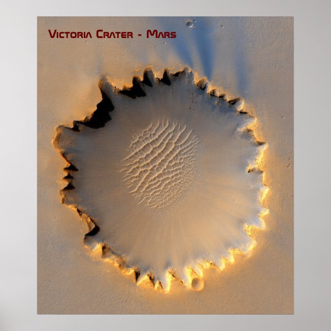 Poster Cratère Victoria - Planum Meridiani - Mars (Devant)