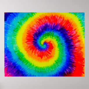 Poster Cravate mourir arc-en-ciel dans l'encre d'alcool