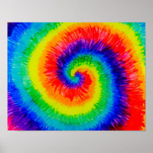 Poster Cravate mourir arc-en-ciel dans l'encre d'alcool
