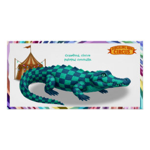 Poster Crawford, crocodile de cirque peint