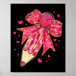 Poster Crayon à l'arc coquette de la Saint-Valentin pour 