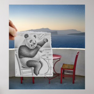 Poster Crayon contre l'appareil-photo - isolé