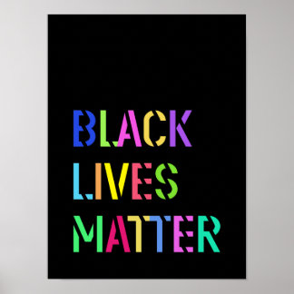 Poster Crayon de matière Black Lives 01 Couleur modifiabl
