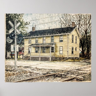 Poster Crayon "My Grand-Mère's House - Rogers Ohio"