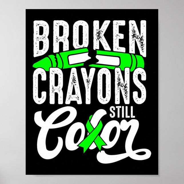 Poster Crayons cassés Couleur encore Sensibilisation à la (Devant)
