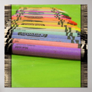 Poster Crayons colorés