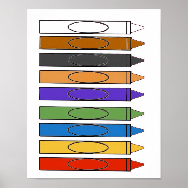 Poster Crayons de couleur (Devant)