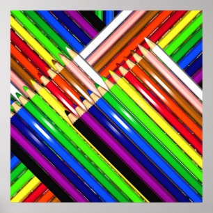 Poster crayons de couleur