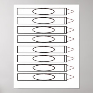 Poster Crayons - Noir & Blanc