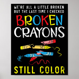 Poster Crayons Toujours Couleur Soutien à la sensibilisat