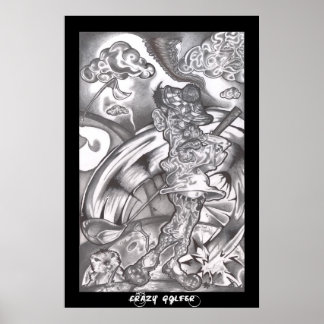 Poster Crazy Golfer