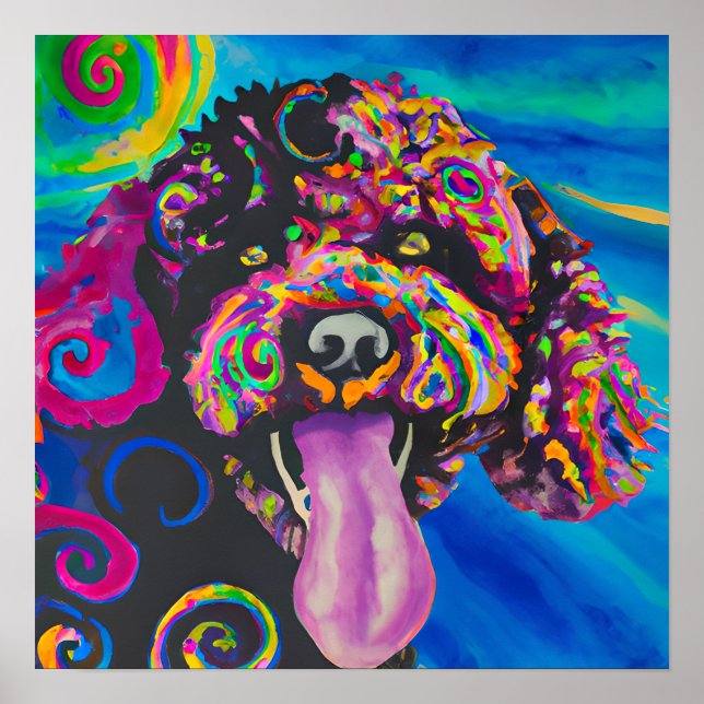 Poster Crazy Happy Portugais Water Portrait Portrait Art (Devant)