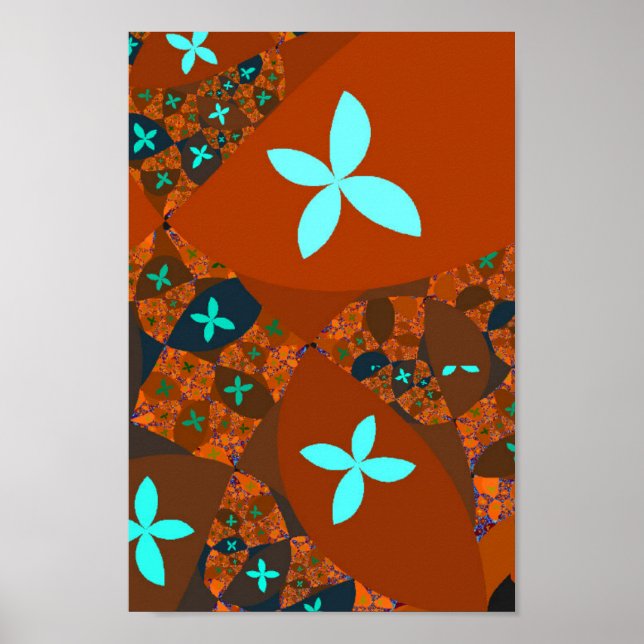 Poster Crazy Quilt Fractal Abstrait (Devant)