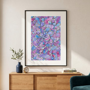Poster Création artistique hypnotique aux tourbillons vio