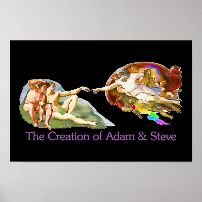 Poster Création d'Adam et Steve (Devant)