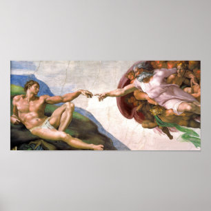 Poster Création d'Adam par Michaël Angelo