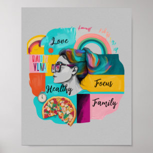 Poster Création de ma vie de rêve : une carte de vision g