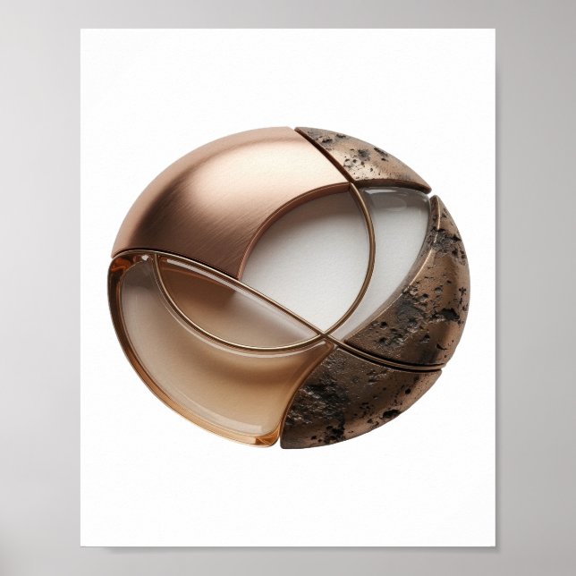 Poster Création graphique ART ABSTRAIT Catchy Silver v2 (Devant)