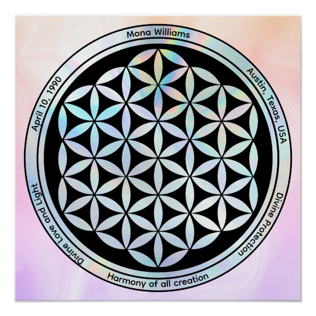 Poster Creation Harmony – Sacred Geometry Symbol (Devant)