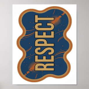 Poster Création RESPECT en Or de Style