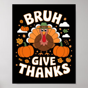 Poster Créations de dindes de Thanksgiving hilarantes de