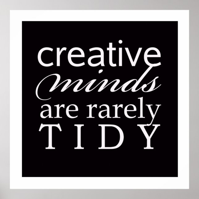 Poster Creative Minds Rarement Tidy Office Studio (Devant)