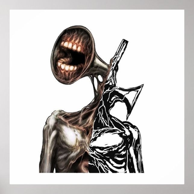 Poster créature creepypasta de la tête de sirène (Devant)