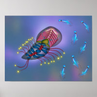 Créature de mer profonde à bioluminescence de scie