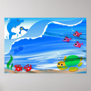 Poster Créatures sous-marines