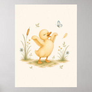 Poster Crèche Canard Dansant