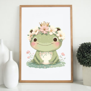 Poster Crèche de grenouille Décor mignonne Baby Boho