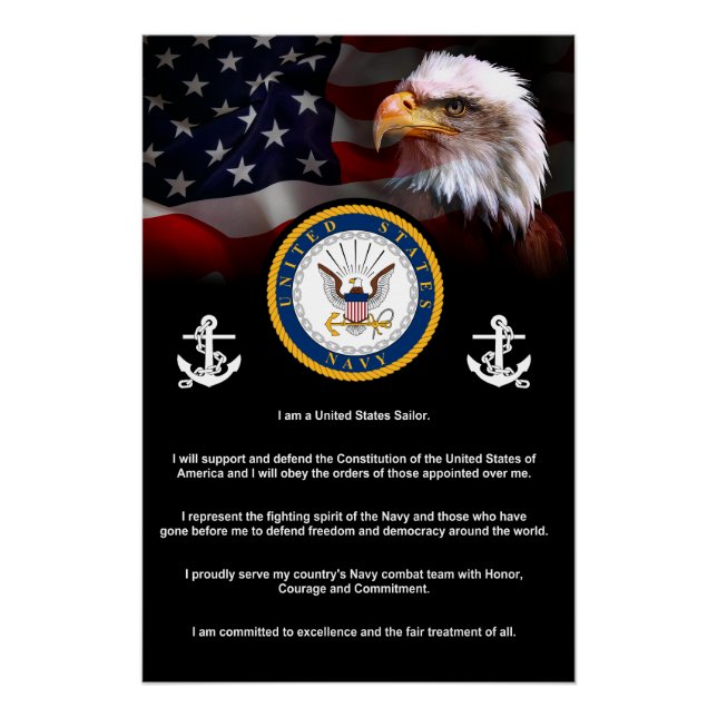 Poster Credo de NAVIRES de la marine américaine (Devant)