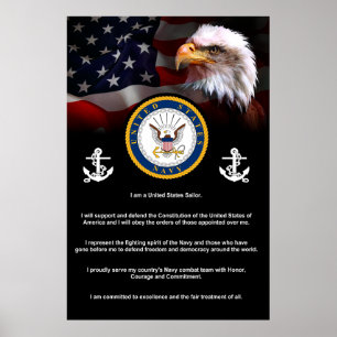 Poster Credo de NAVIRES de la marine américaine