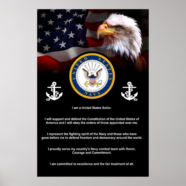 Poster Credo de NAVIRES de la marine américaine (Devant)