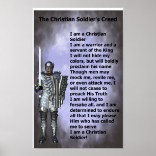 Poster Credo des soldats chrétiens