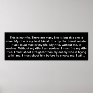 Poster Creed de Rifleman