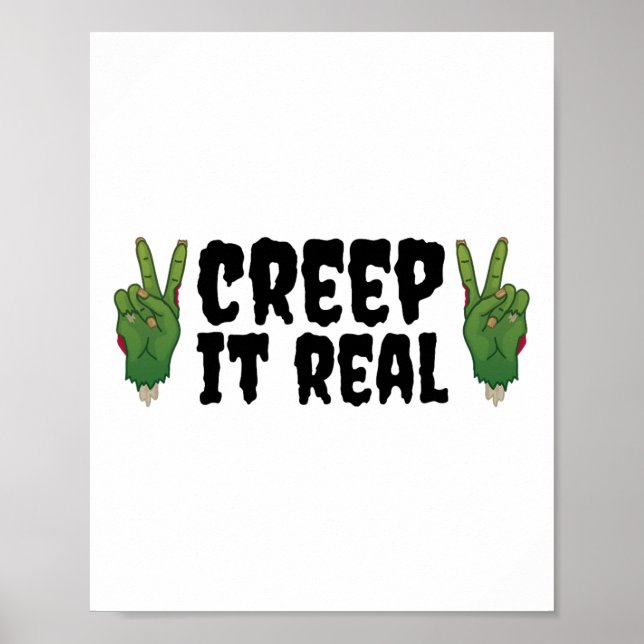 Poster Creep It Real Zombie main Zombie Halloween Zombie (Devant)